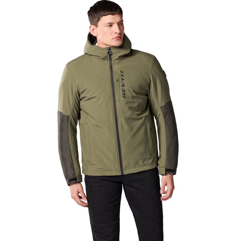 Chaqueta de moto Revit Traffic 2 H2O Tarmac verde