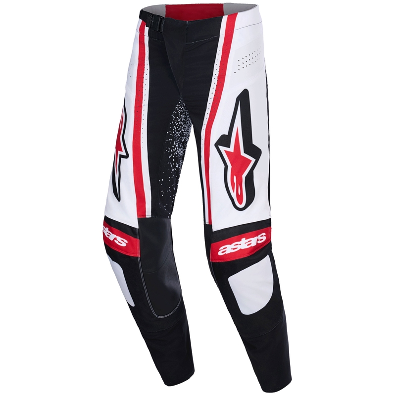 Pantalones de motocross Alpinestars Techstar Nomur en negro, blanco y rojo