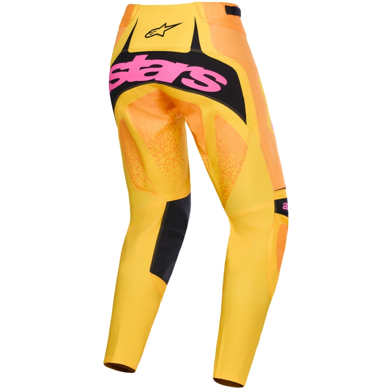 Pantalones de motocross Alpinestars Techstar Nomur naranja-amarillo-rosa