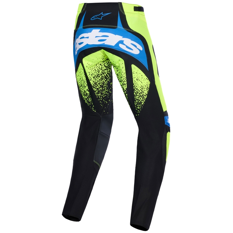 Pantalones de motocross Alpinestars Techstar Nomur azul oscuro-amarillo fluorescente-azul