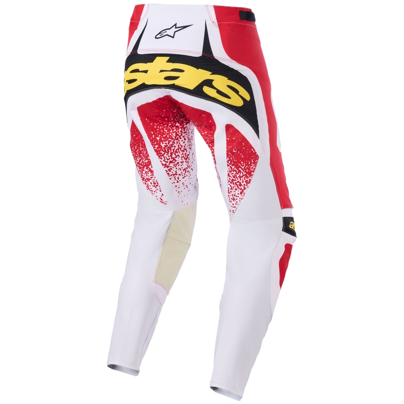 Pantalones de motocross Alpinestars Techstar Nomur gris claro-rojo-negro-amarillo