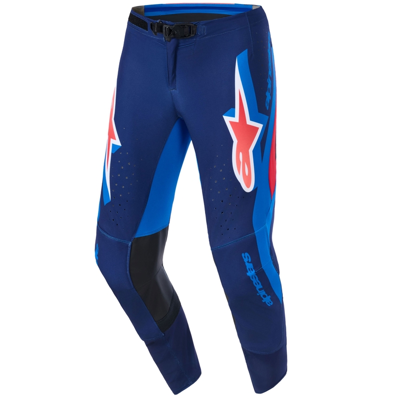 Pantalones de motocross Alpinestars Supertech Vista azul oscuro-coral-cobalto
