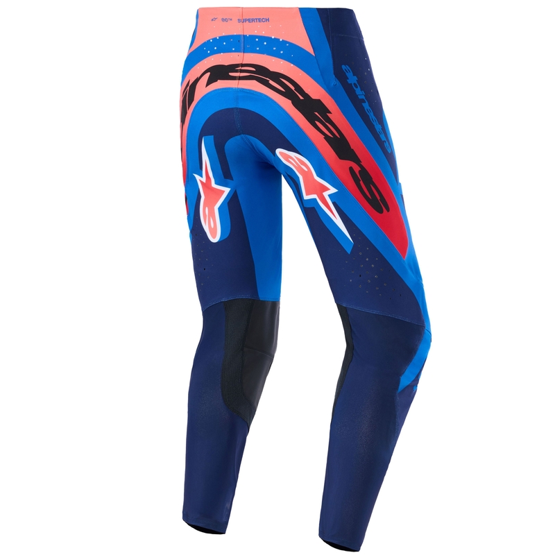 Pantalones de motocross Alpinestars Supertech Vista azul oscuro-coral-cobalto