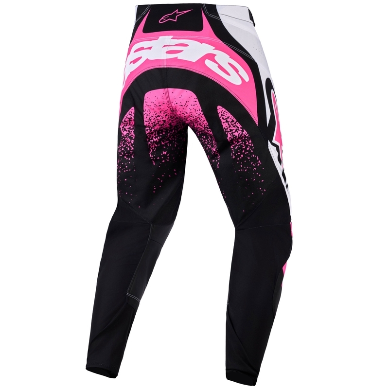 Pantalones de motocross Alpinestars Stella Techstar Nomur para mujer en negro, blanco y rosa