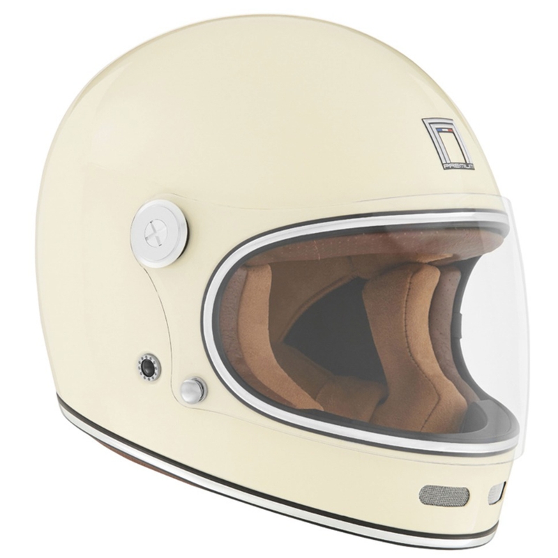Casco integral de moto NOX PREMIUM Revenge crema blanco