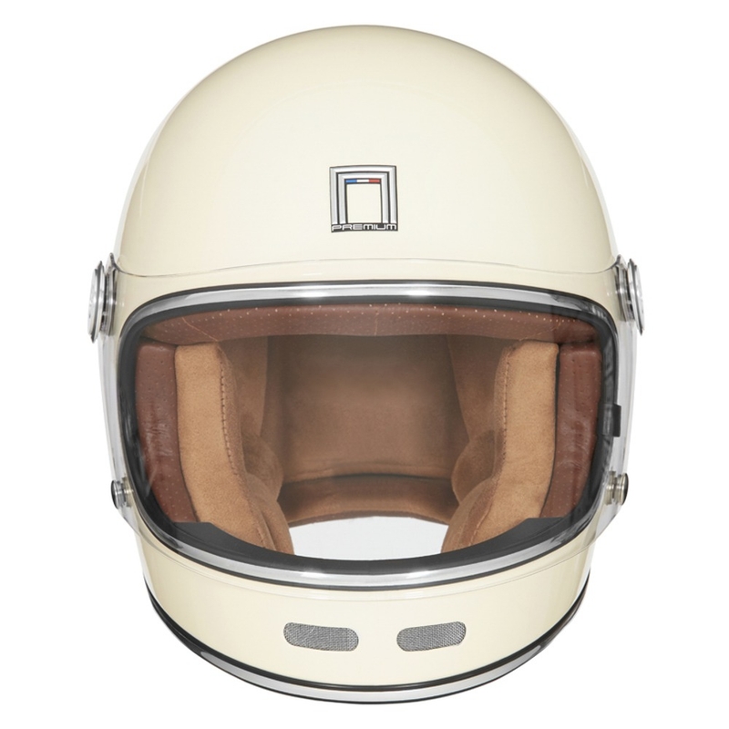 Casco integral de moto NOX PREMIUM Revenge crema blanco