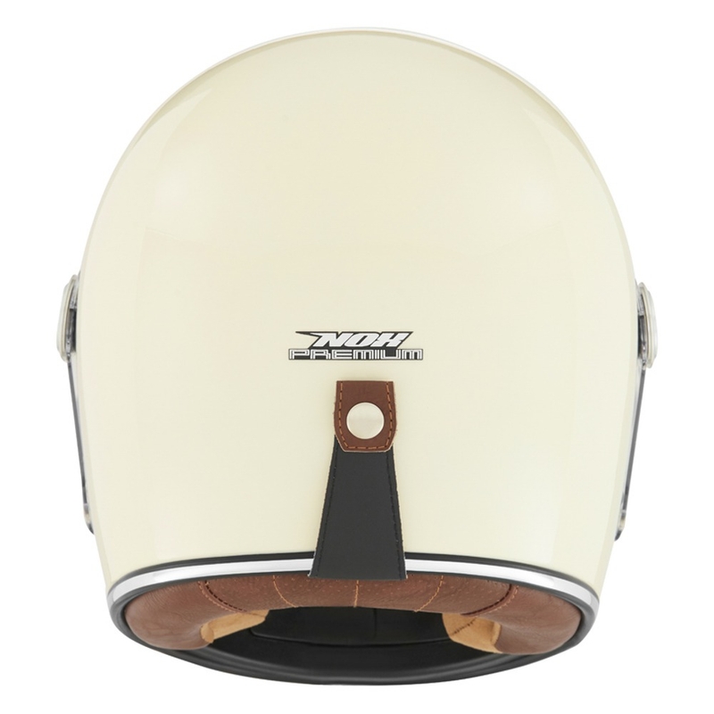 Casco integral de moto NOX PREMIUM Revenge crema blanco