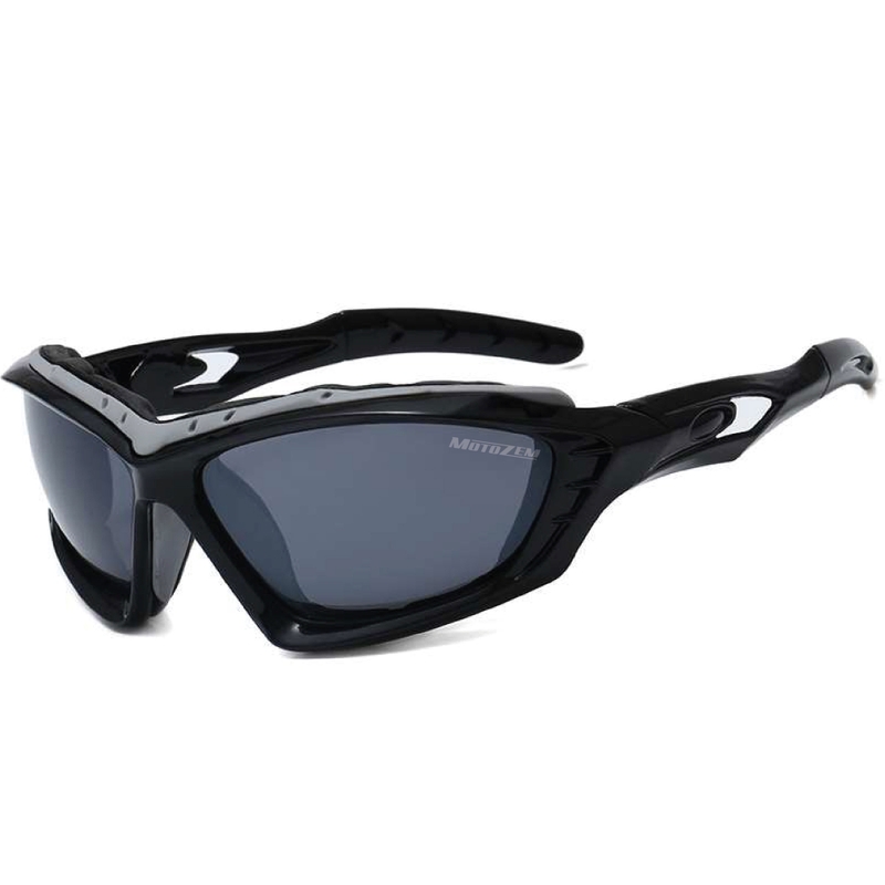 Gafas de sol para cascos abiertos MotoZem Drift negras