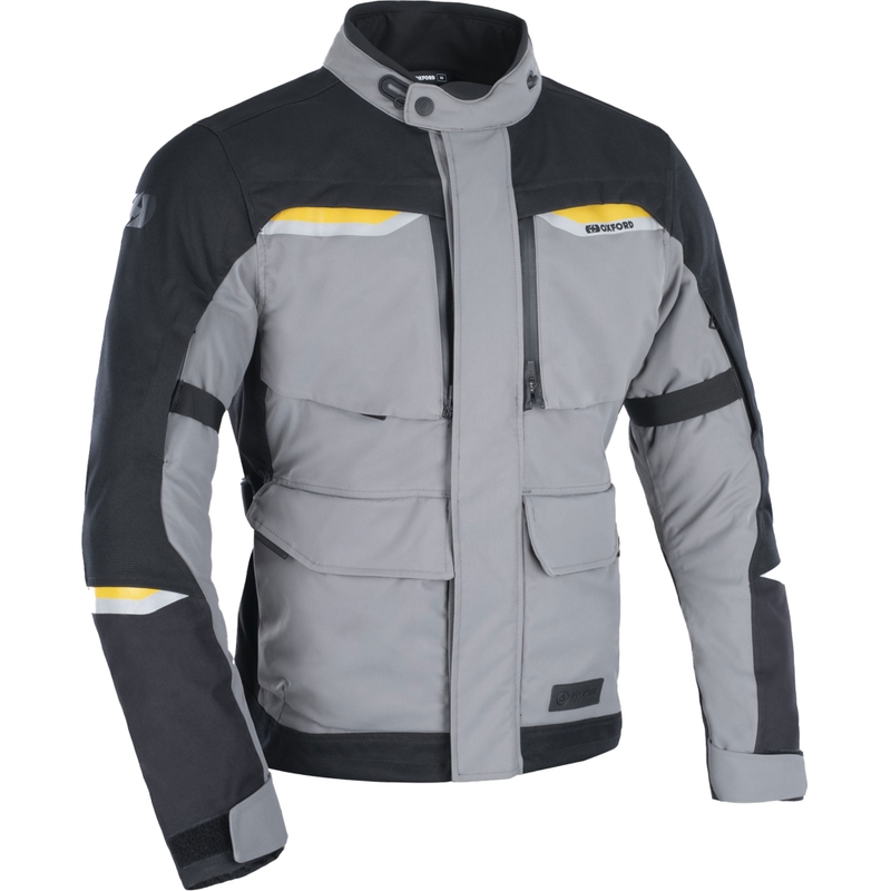 Chaqueta de moto Oxford Advanced Mondial 2.0 Dry2Dry™ negra y gris