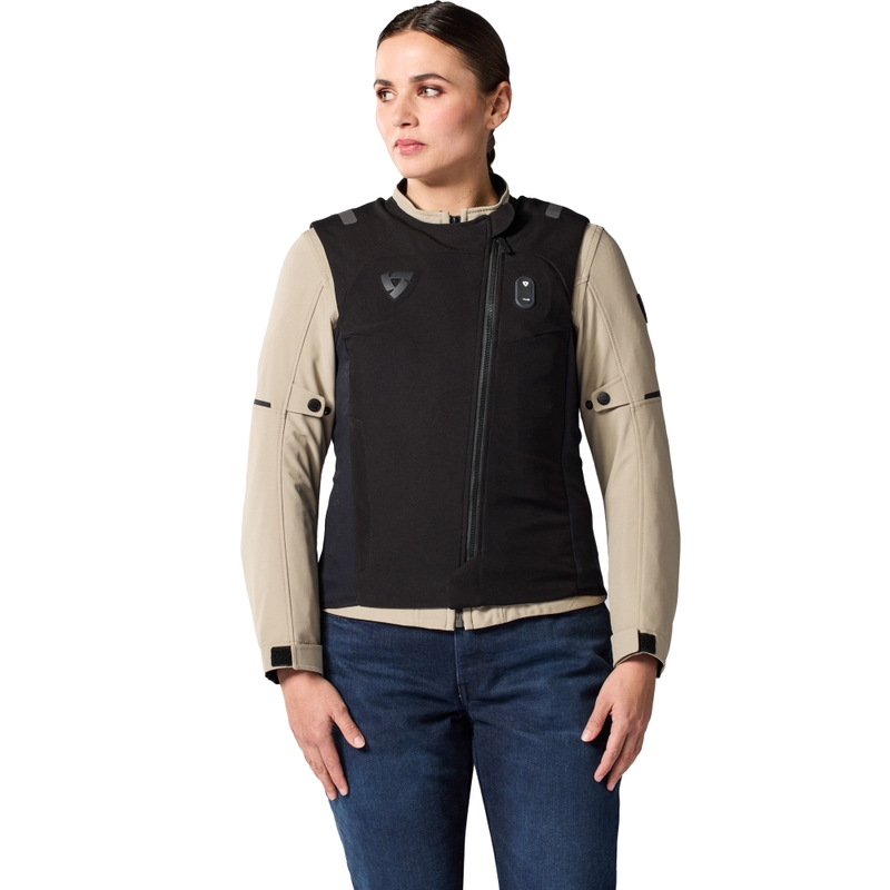 Chaleco airbag para moto Revit Avertum Street Tech-Air® para mujer, color negro