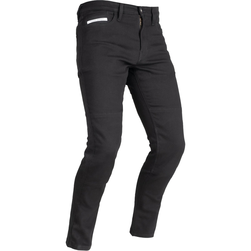 Vaqueros de motociclista negros recortados con ajuste ajustado AA aprobados por OXFORD ORIGINAL SUPER STRETCH