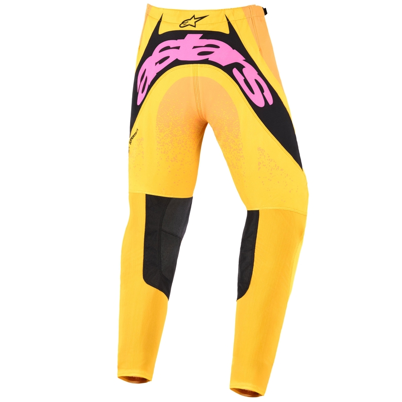 Pantalones de motocross para niños Alpinestars Techstar Nomur naranja-amarillo-rosa