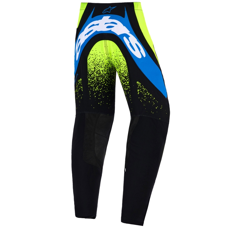 Pantalones de motocross Alpinestars Techstar Nomur para niños, color azul oscuro, amarillo fluorescente y azul