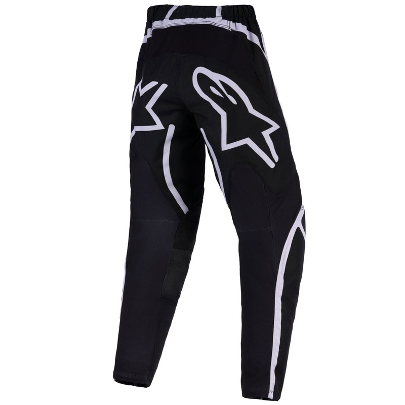 Pantalones de motocross Alpinestars Fluid Apex para niños, color negro y gris