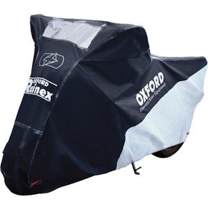 Funda para motocicleta Oxford Rainex negra y plateada