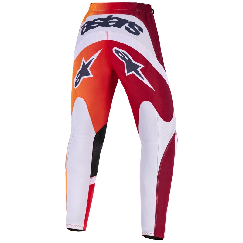 Pantalones de motocross para niños Alpinestars Fluid Portl en rojo-naranja-gris claro
