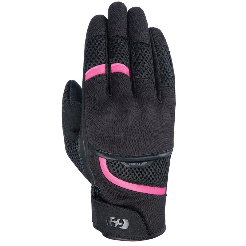 Guantes de moto para mujer Oxford Brisbane negro-rosa
