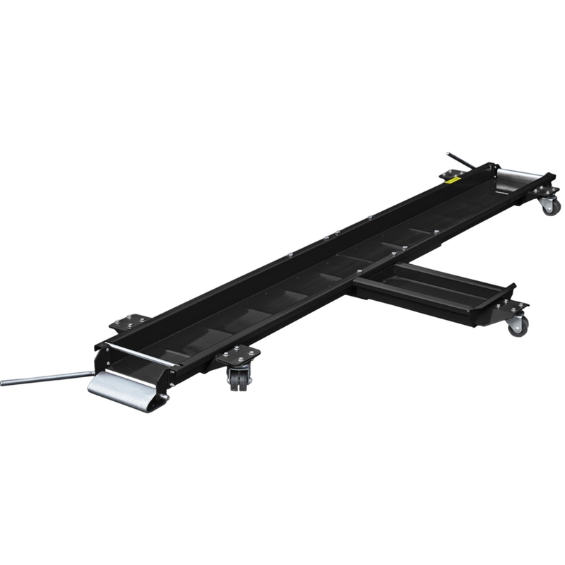 Caballete móvil para moto para ruedas delanteras y traseras y caballete lateral Q-TECH negro