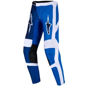 Pantalones de motocross para niños Alpinestars Fluid Portl azul-blanco