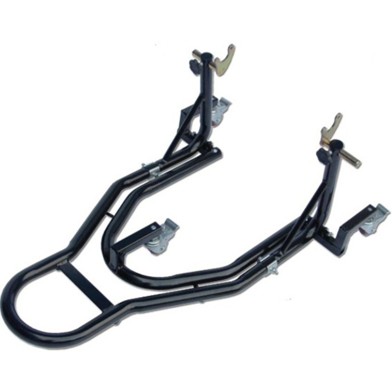 Caballete trasero móvil para motocicleta Q-TECH negro