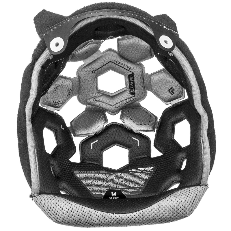 Tapa interior para casco Fly Racing Formula negro-gris