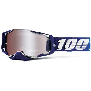 Gafas de motocross 100% ARMEGA Hiper Novel con plexiglás plateado