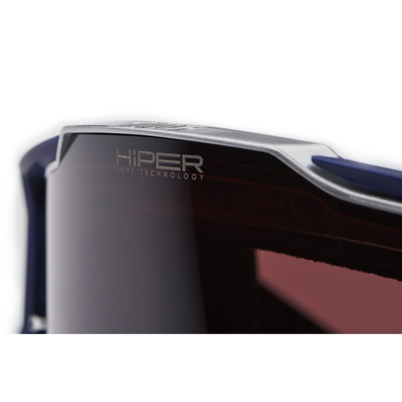 Gafas de motocross 100% ARMEGA Hiper Novel con plexiglás plateado