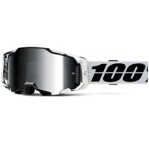 Gafas de motocross 100% ARMEGA Atac con plexiglás plateado