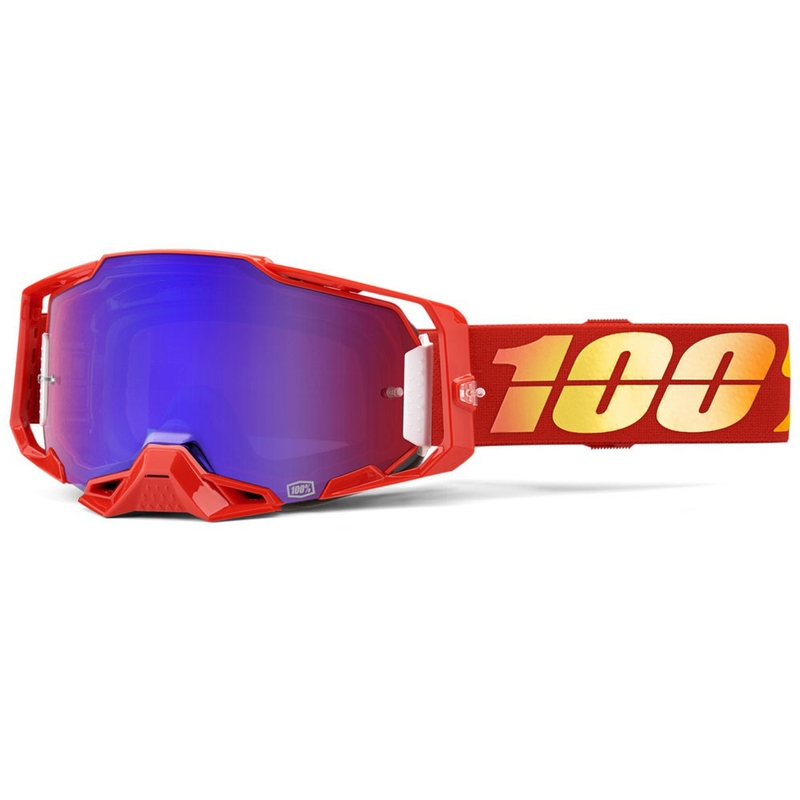 Gafas de motocross 100% ARMEGA Nuketown con plexiglás rojo