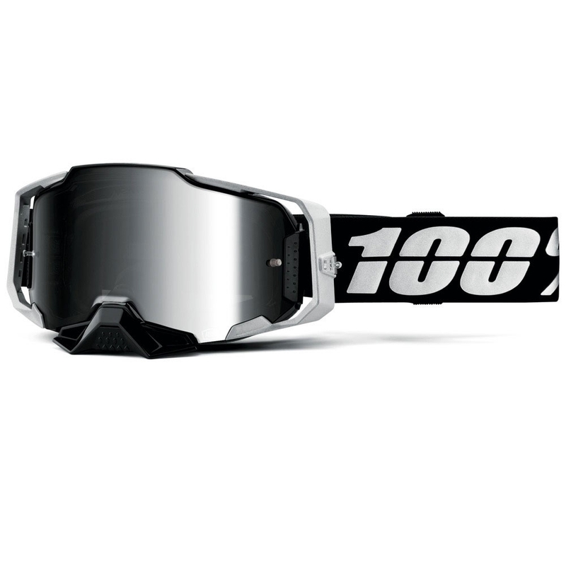 Gafas de motocross 100% ARMEGA Reneen S2 con plexiglás plateado