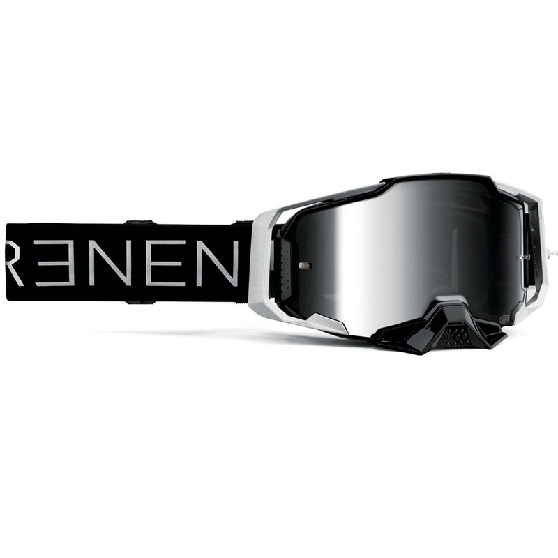 Gafas de motocross 100% ARMEGA Reneen S2 con plexiglás plateado
