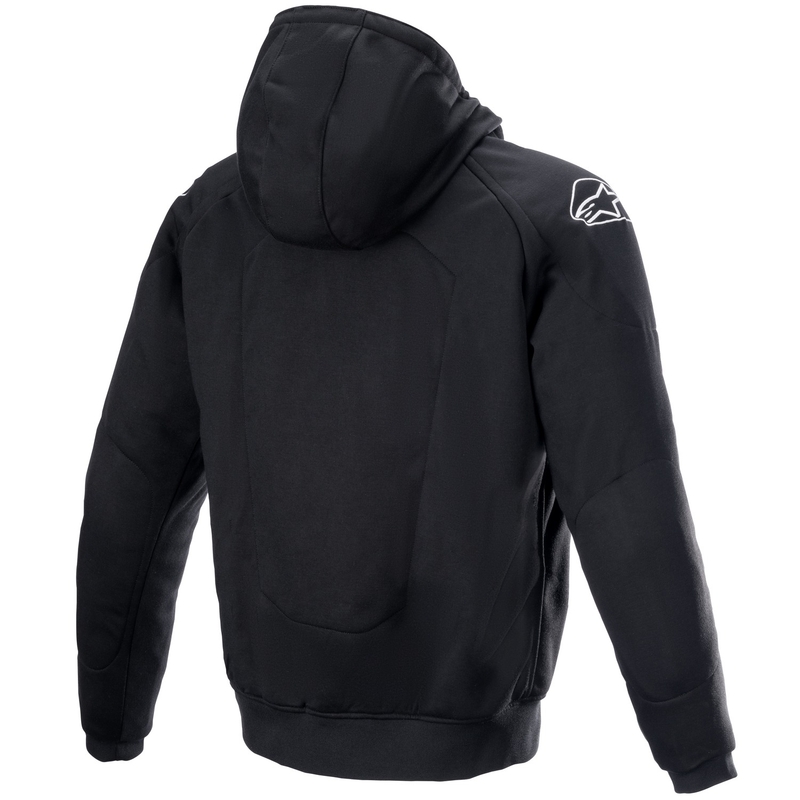 Sudadera con capucha Alpinestars Chrome Ignition en negro-rojo, gris fluorescente y blanco
