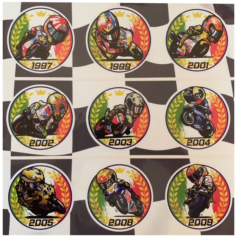 Juego de pegatinas de Valentino Rossi