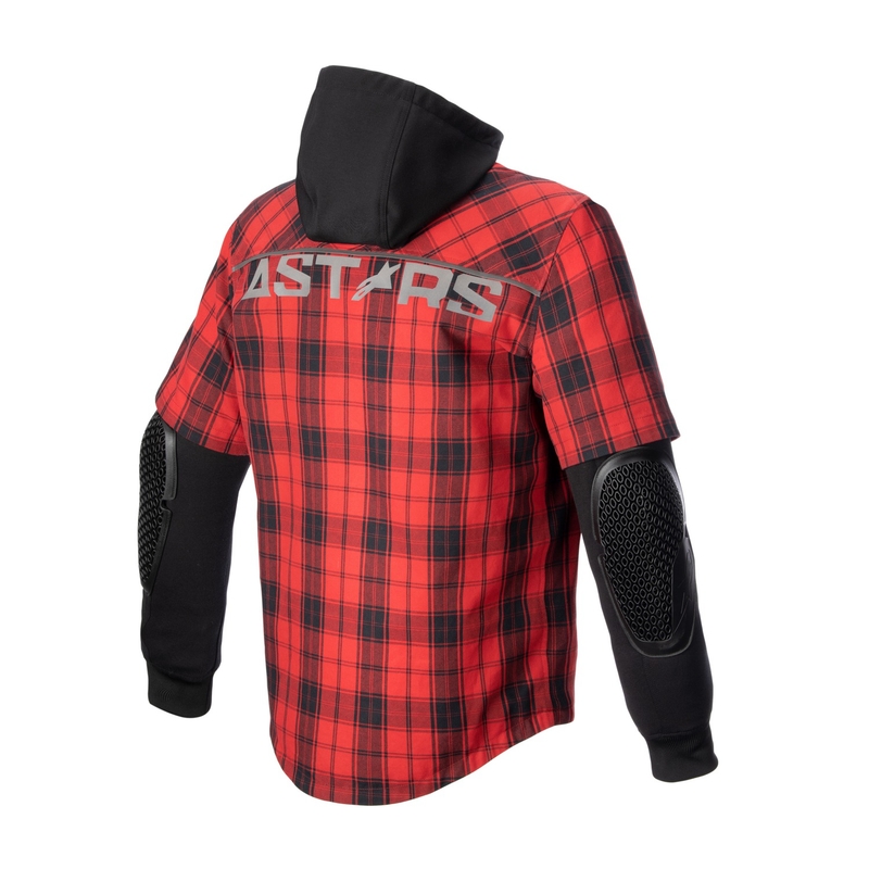 Camisa de moto Alpinestars MO.ST.EQ Tartan rojo-negro