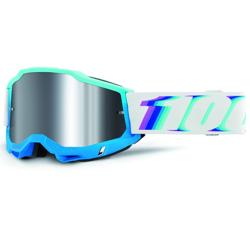 Gafas de motocross 100% Accuri Stamino con plexiglás plateado espejado