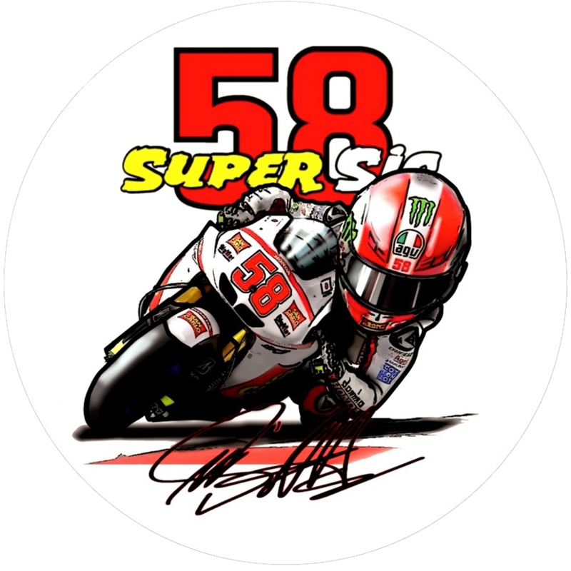 Pegatina de arte de Marco Simoncelli