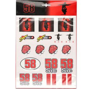 Juego de pegatinas A4 Marco Simoncelli