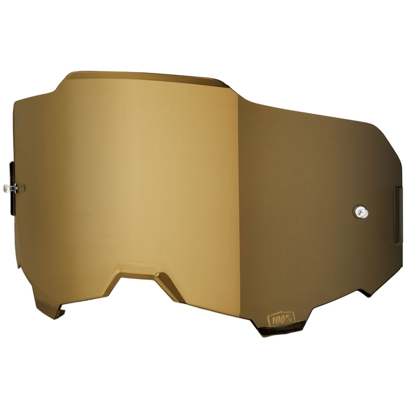 Visera dorada de espejo 100% ARMEGA para gafas de motocross (Antivaho)