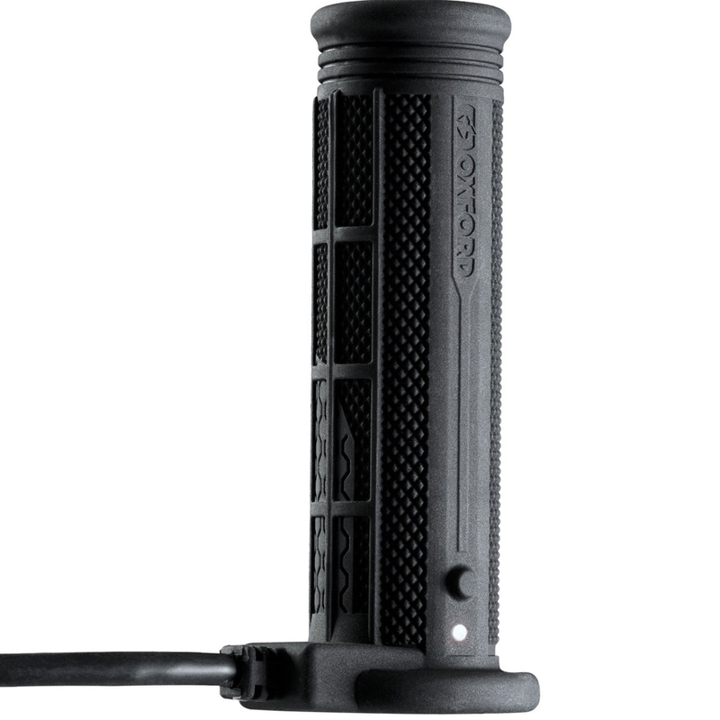 Puños calefactables Oxford Hotgrips PRO Adventure con controles integrados en la empuñadura