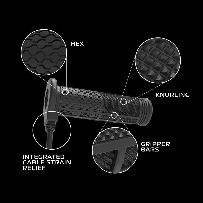 Puños calefactables Oxford Hotgrips PRO Adventure con controles integrados en la empuñadura