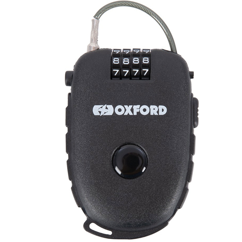 Candado de combinación retráctil Oxford negro