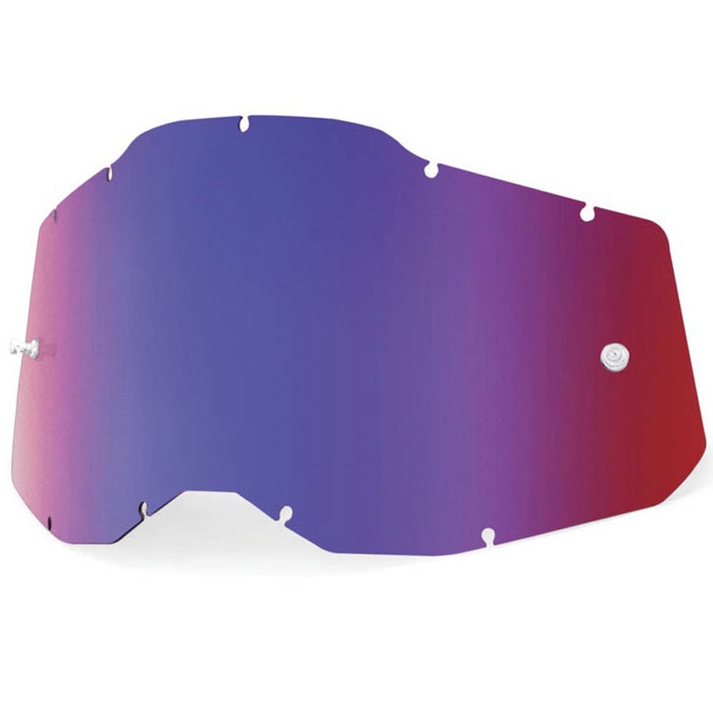 Espejo de visera Q-TECH Racecraft 2/Accuri 2/Strata 2 azul-rojo (antivaho)