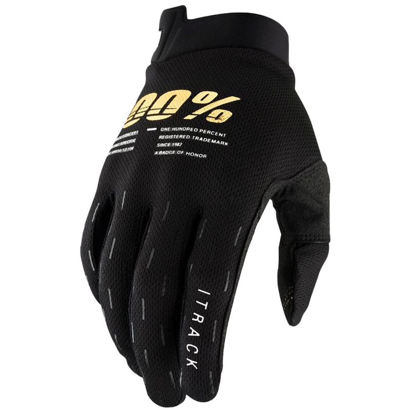 Guantes de motocross 100% - USA ITRACK negro-dorado