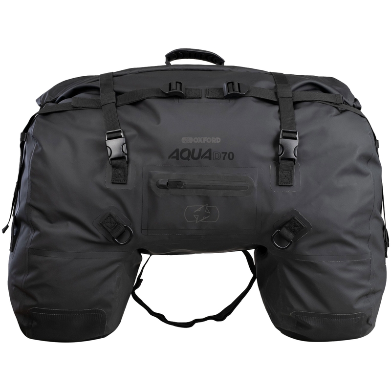 Bolsa de sillín trasera Oxford Aqua D-70 negra