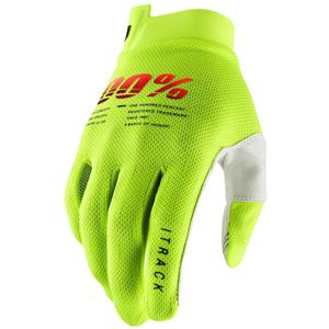 Guantes de motocross 100% - USA ITRACK verde fluo