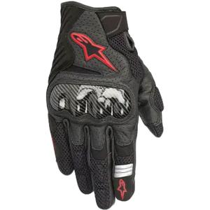 Guantes de moto Alpinestars SMX-1 AIR 2 negro-rojo fluo
