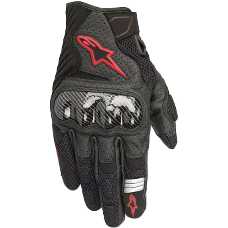 Guantes de moto Alpinestars SMX-1 AIR 2 negro-rojo fluo