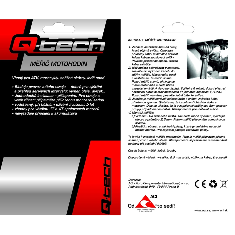 Contador de horas Q-TECH negro