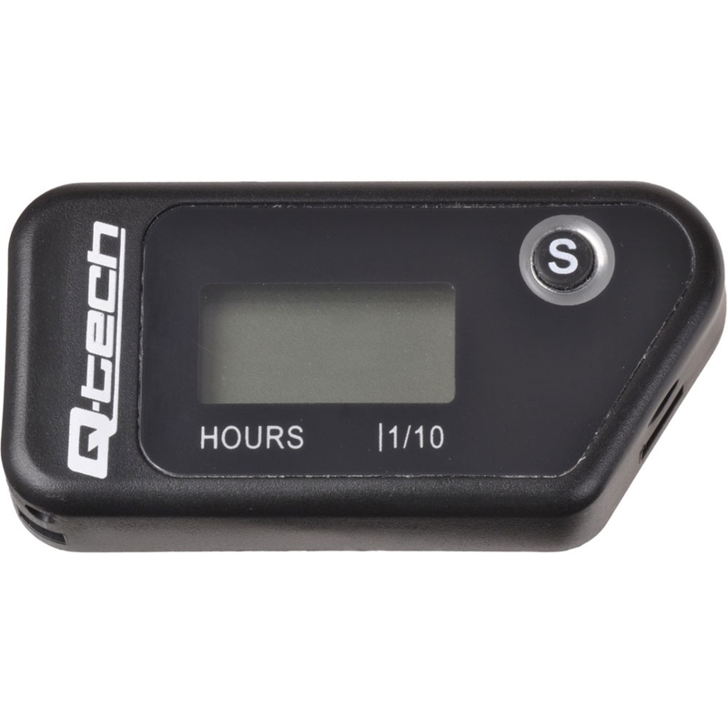 Contador de horas inalámbrico con contador reiniciable Q-TECH negro