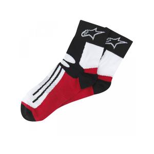 Alpinestars Racing Road Socks Short Negro, Blanco y Rojo